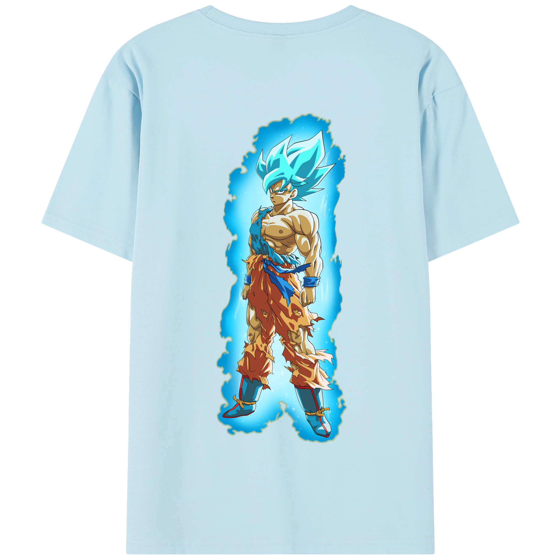 （画像用） ドラゴンボール 孫悟空（そん ごくう）Son Goku カカロット DRAGON BALL Kakarotto 綿100％半袖Tシャツ（背面プリント）